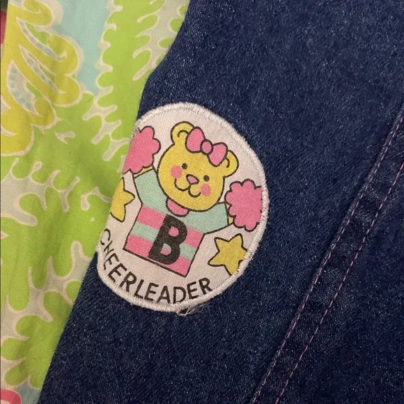 Vintage Denim Overalls with Patches - Picture 6 of 12